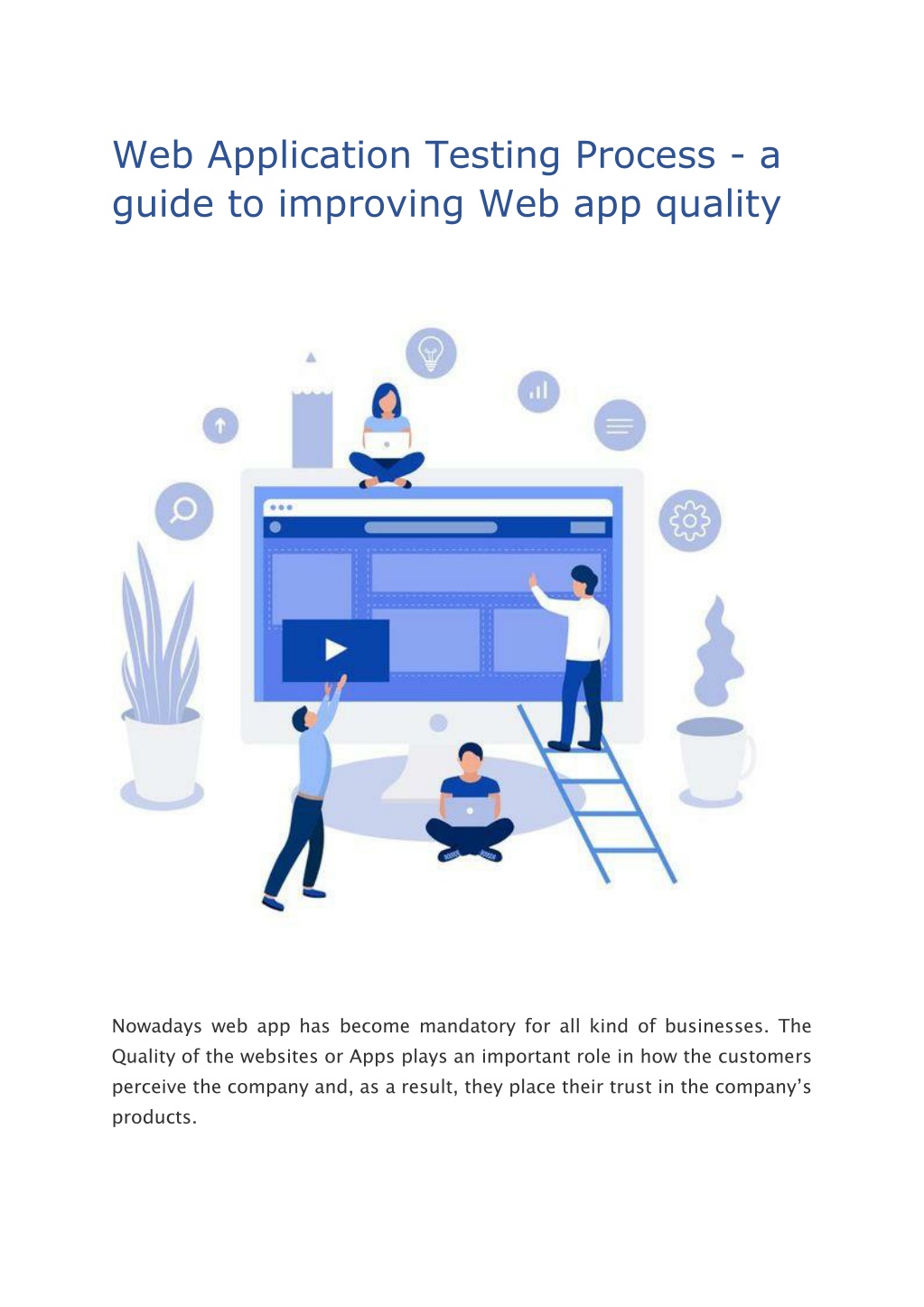 PPT - Web Application Testing Process - a guide to improving Web app ...
