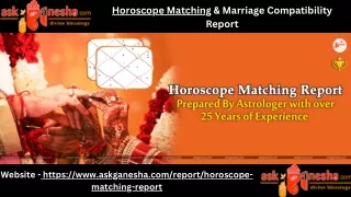 horoscope matching marriage compatibility report