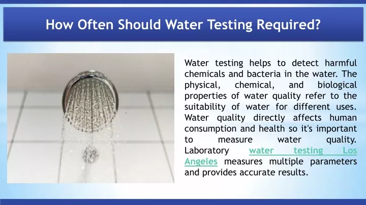 how often should water testing required