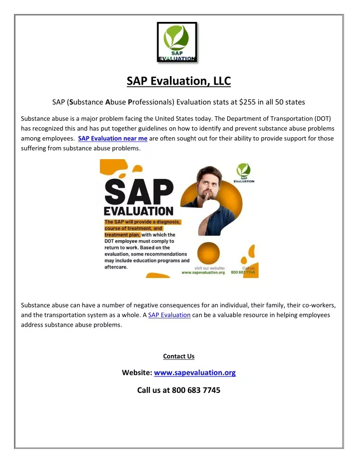 sap evaluation llc