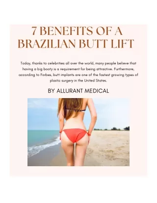 7 Benefits of a Brazilian Butt Lift