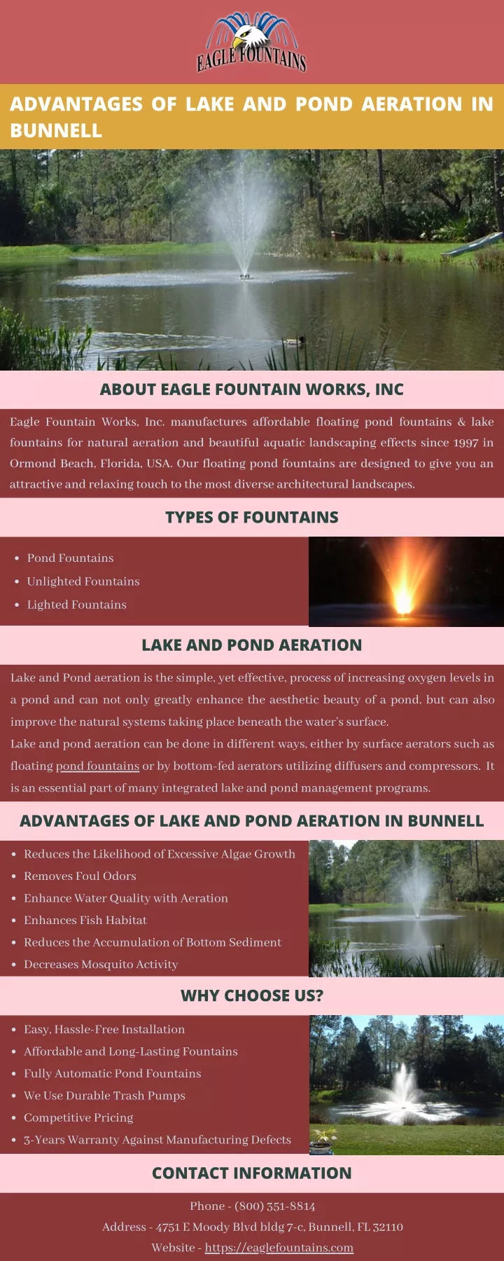 advantages of lake and pond aeration in bunnell