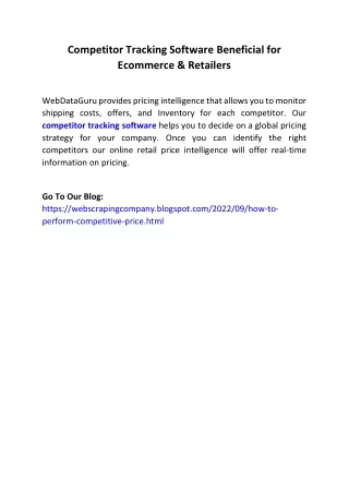 competitor tracking software beneficial