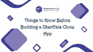 Things to Know Before Building a UberEats Clone App.