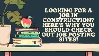 looking for a job in construction here