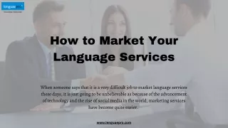 how to market your language services