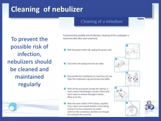 to prevent the possible risk of infection nebulizers should be cleaned and maintained regularly