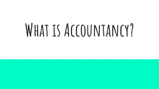 what is accountancy
