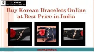 Buy Korean Bracelets Online at Best Price in India –Dc Jewelry