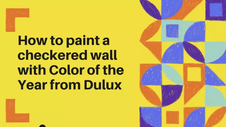 how to paint a checkered wall with color