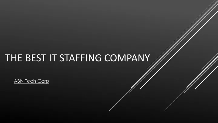 the best it staffing company