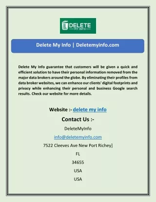 delete my info deletemyinfo com