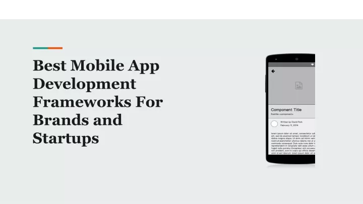 best mobile app development frameworks for brands and startups