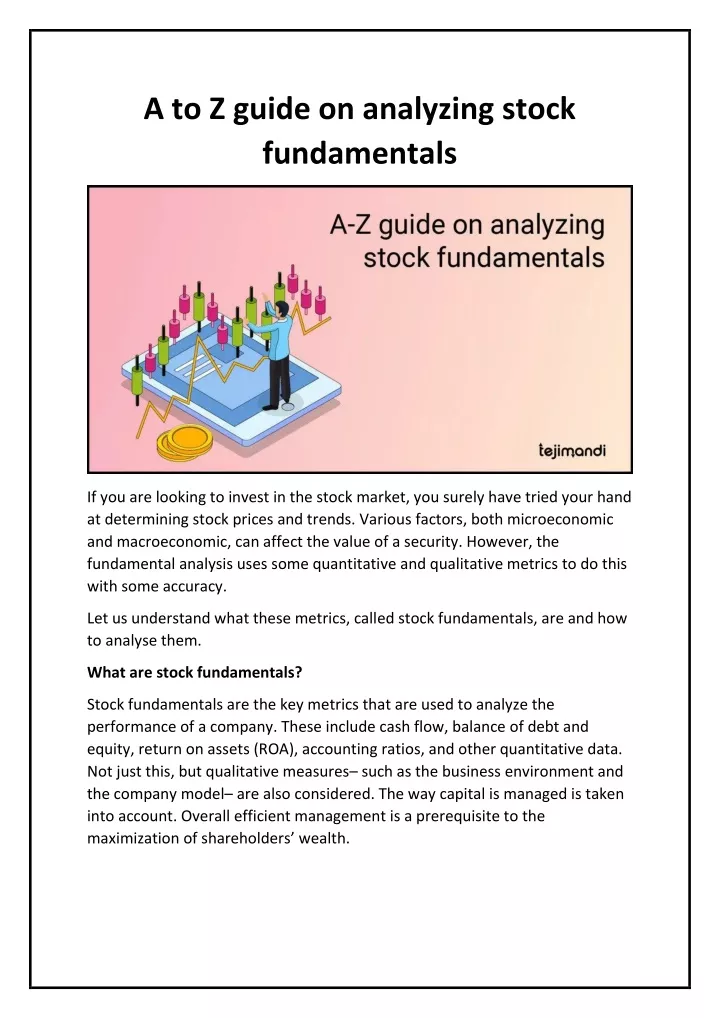 a to z guide on analyzing stock fundamentals