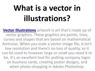 what is a vector in illustrations