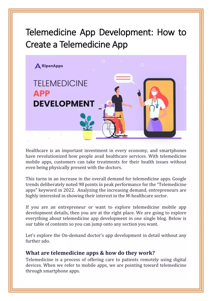 telemedicine app development how to telemedicine