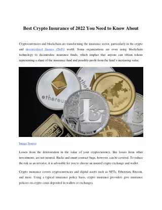best crypto insurance of 2022 you need to know