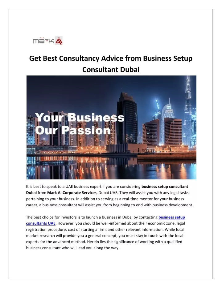 get best consultancy advice from business setup