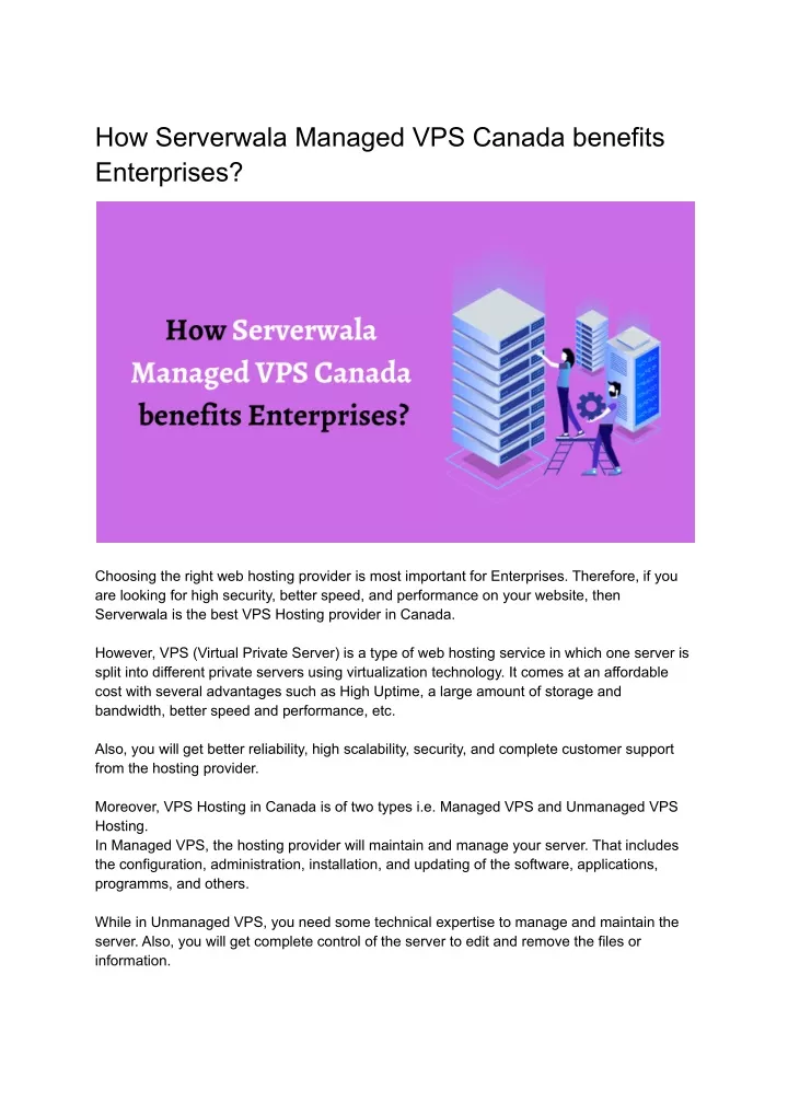 how serverwala managed vps canada benefits