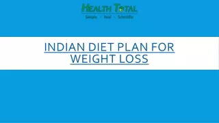 Indian Diet Plan for Weight Loss