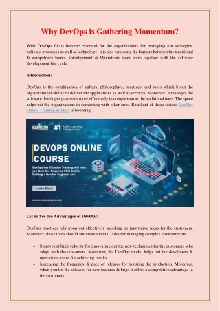 why devops is gathering momentum