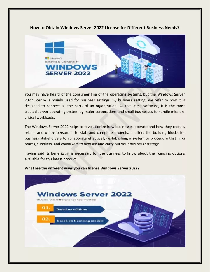 how to obtain windows server 2022 license