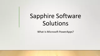sapphire software solutions