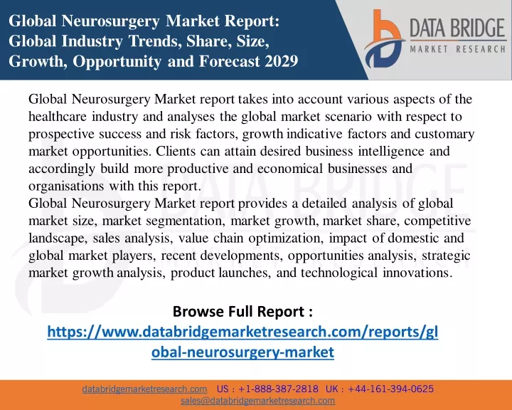global neurosurgery market report global industry