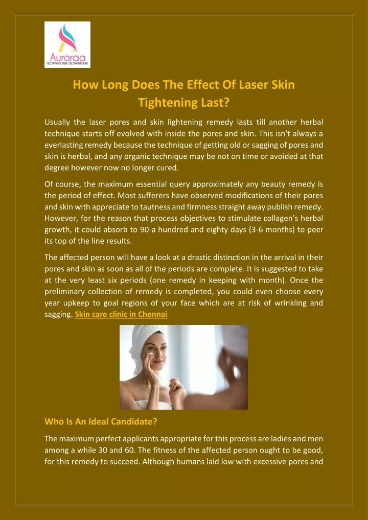 how long does the effect of laser skin tightening