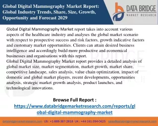 global digital mammography market report global