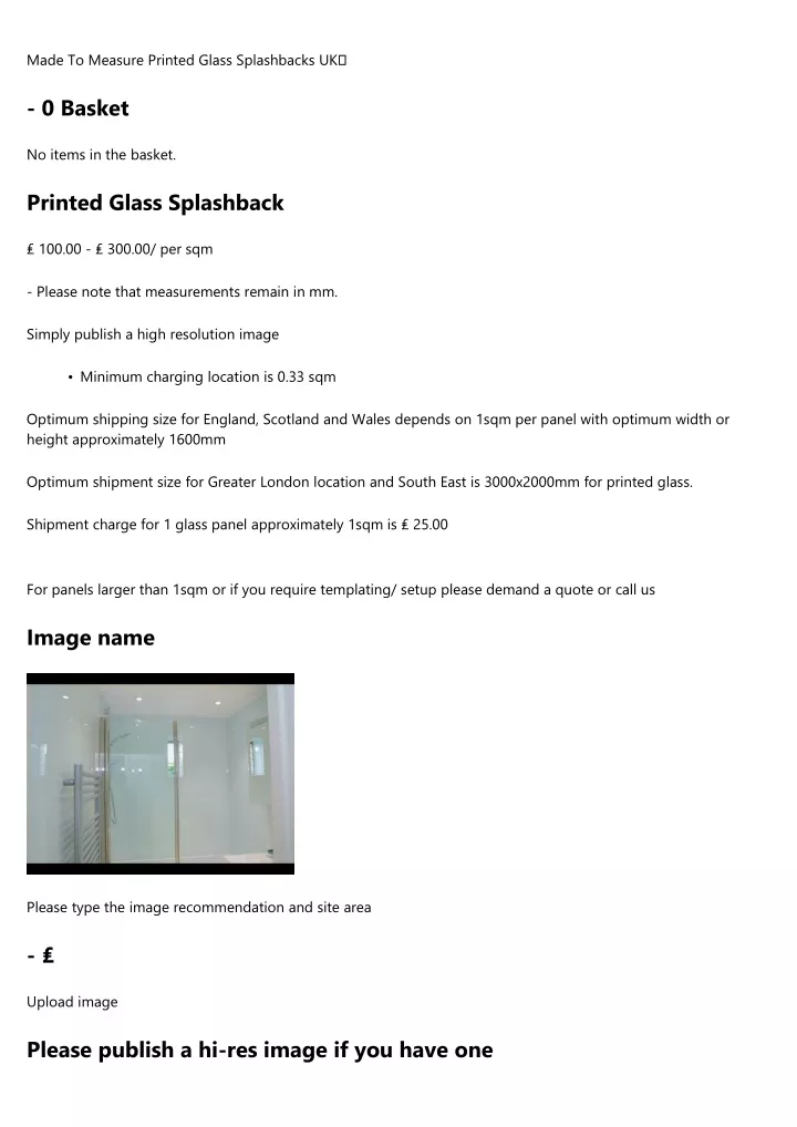 made to measure printed glass splashbacks uk