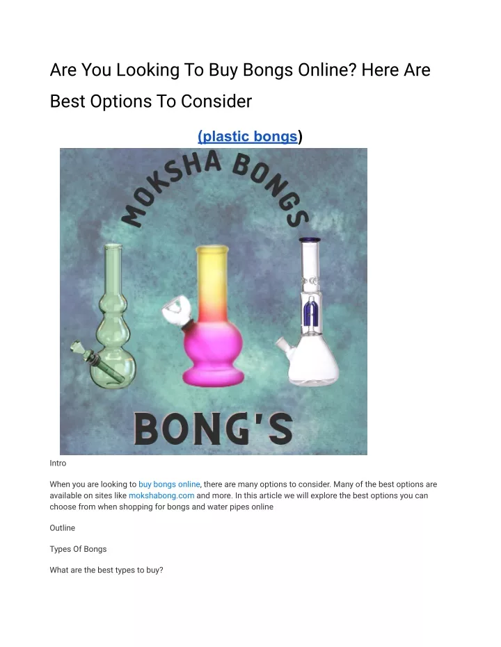 are you looking to buy bongs online here are