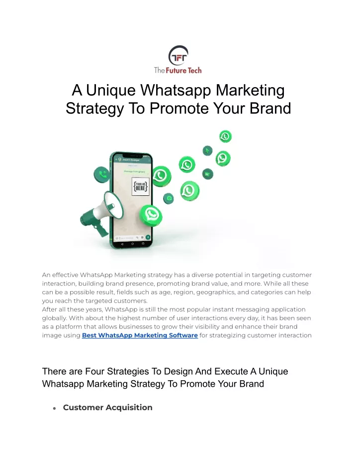 a unique whatsapp marketing strategy to promote