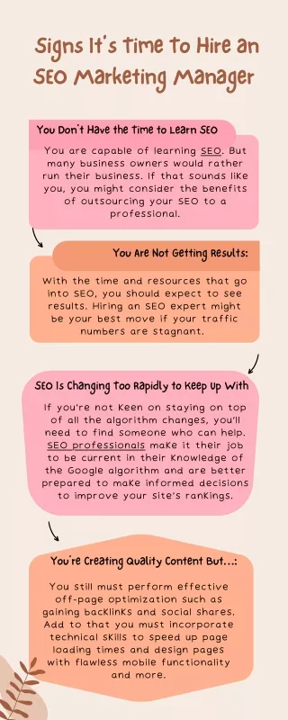 signs it s time to hire an seo marketing manager