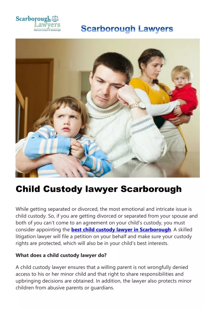 child custody lawyer scarborough