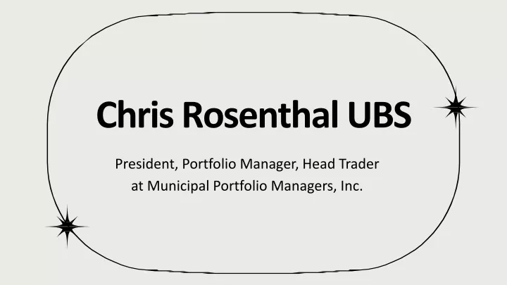 chris rosenthal ubs