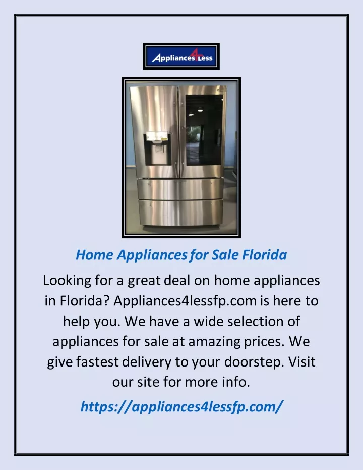 home appliances for sale florida