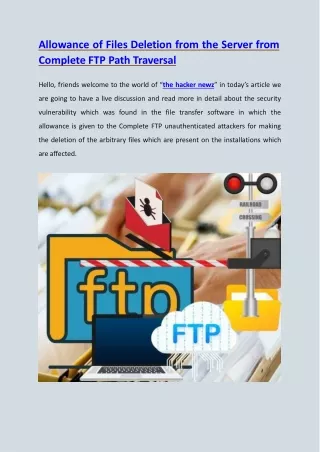 allowance of files deletion from the server from