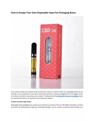 how to design your own disposable vape