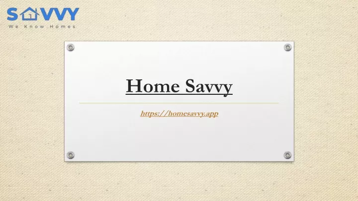 home savvy