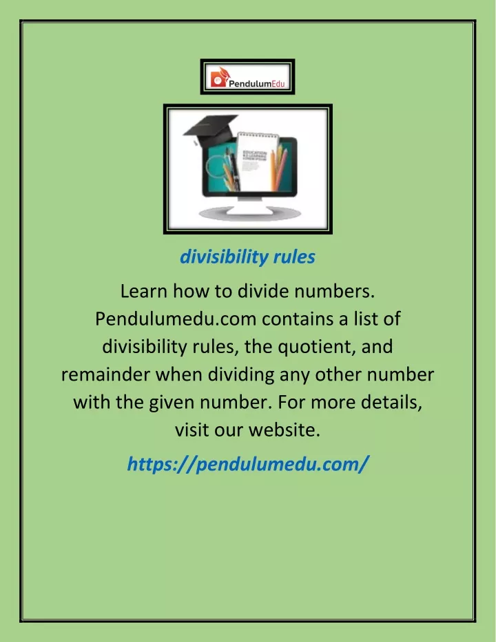 PPT - Divisibility Rules PowerPoint Presentation, Free Download - ID ...