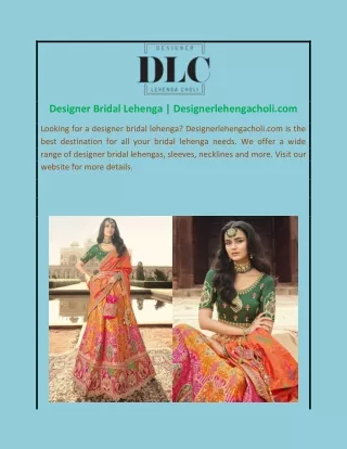 designer bridal lehenga designerlehengacholi com
