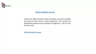 Online Animation Courses Utside.com