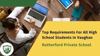 Top Requirements For All High School Students In Vaughan