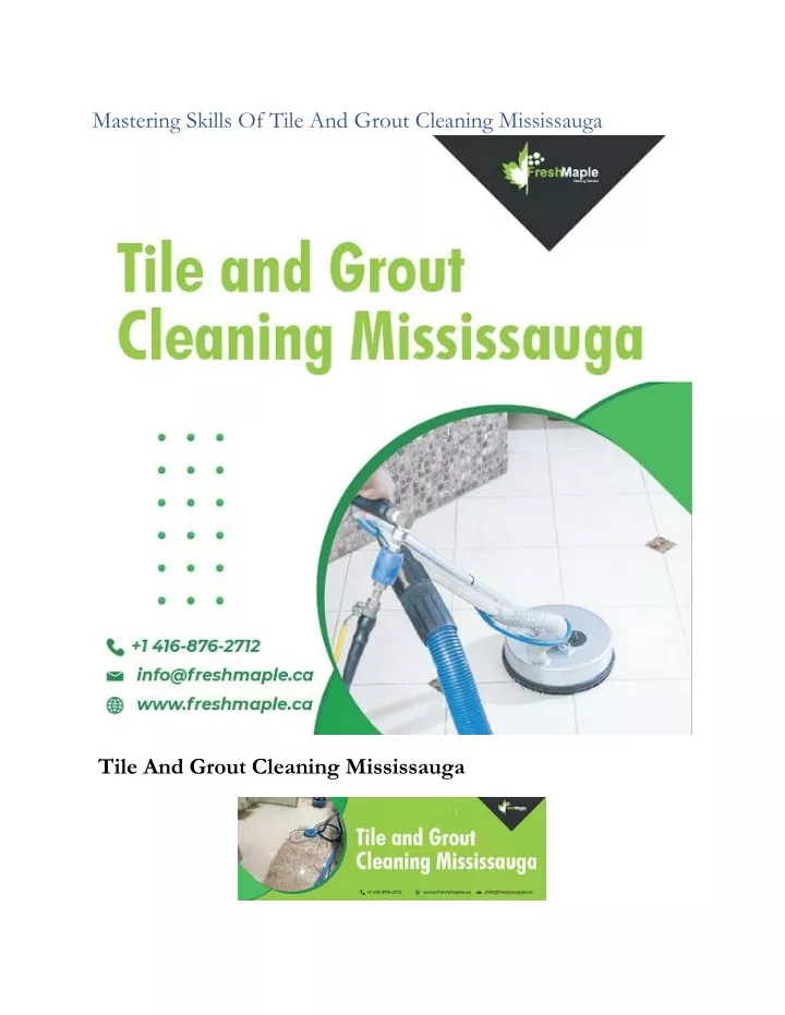 mastering skills of tile and grout cleaning