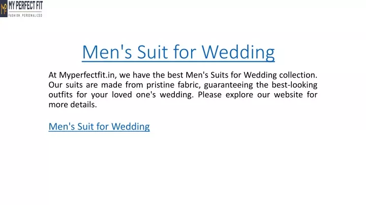 men s suit for wedding