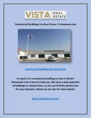 Commercial Buildings For Rent Oman | Vistaoman.com