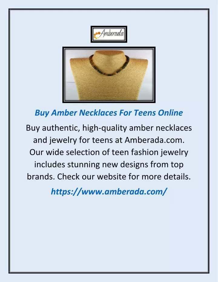 buy amber necklaces for teens online