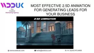 MOST EFFECTIVE 2.5D ANIMATION FOR GENERATING LEADS FOR YOUR BUSINESS