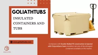 Goliath tubs -Plastic fish storage boxes